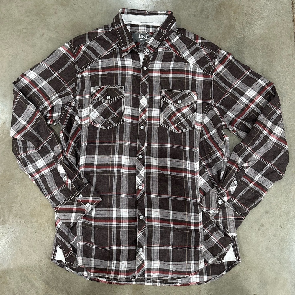 BKE men’s button down pearl snap